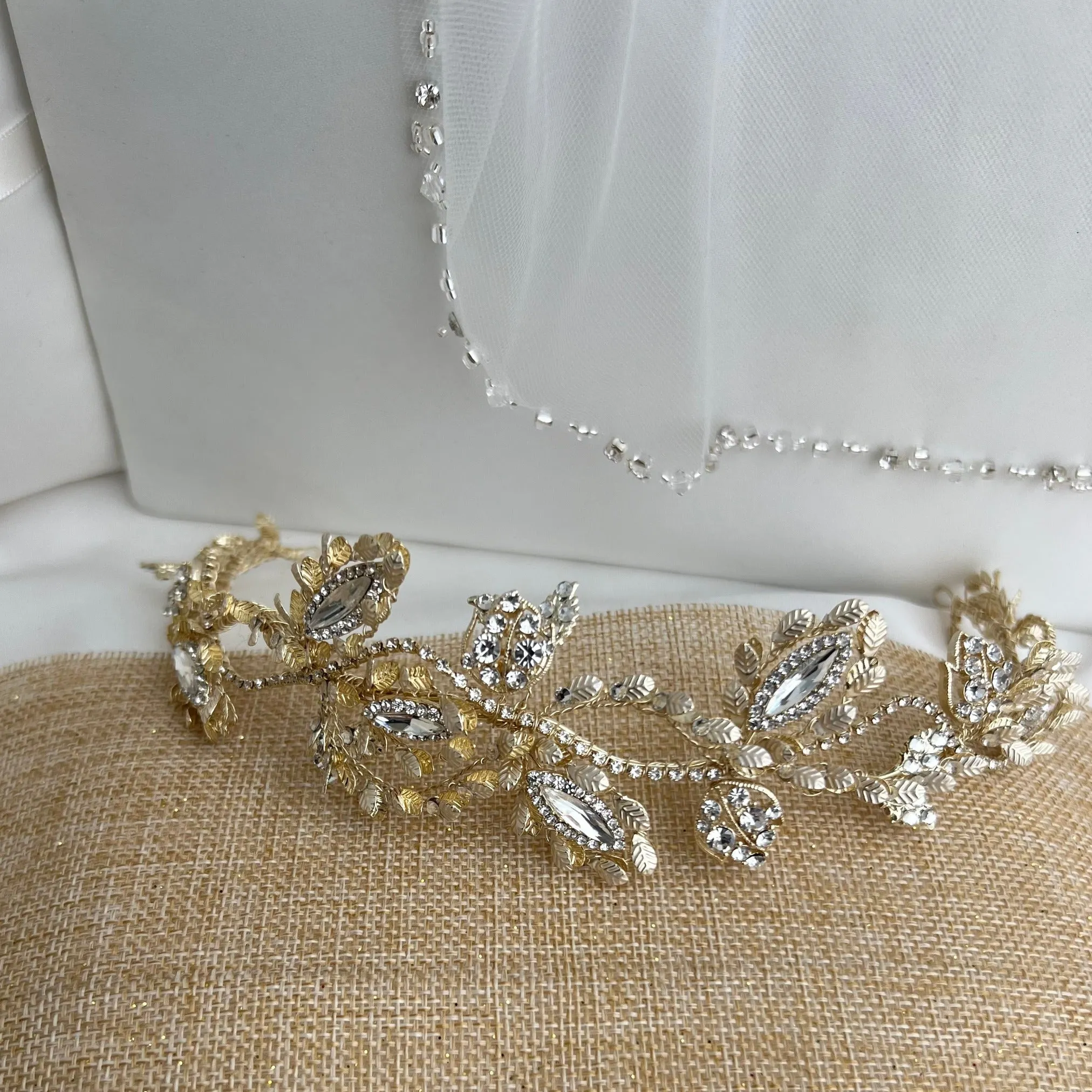 Bridal Headband , Quinceanera Headband, Flexible headband for wedding