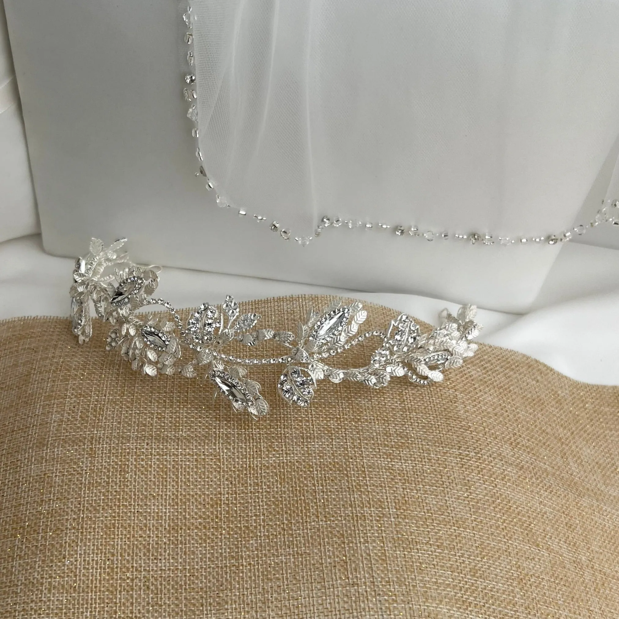 Bridal Headband , Quinceanera Headband, Flexible headband for wedding