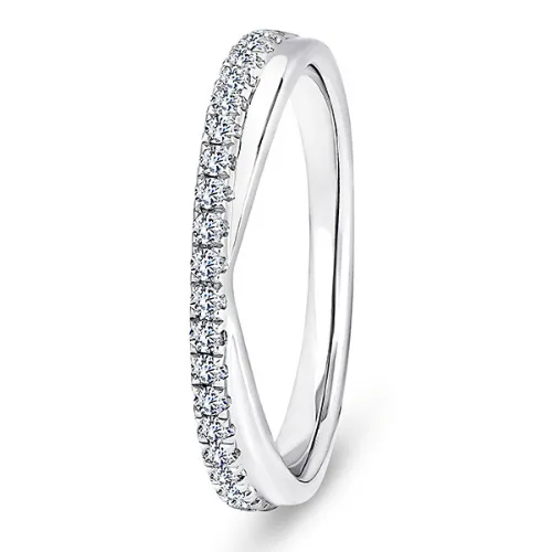 Brilliant Cut V-Shaped Frenchs Pavé band .20ct