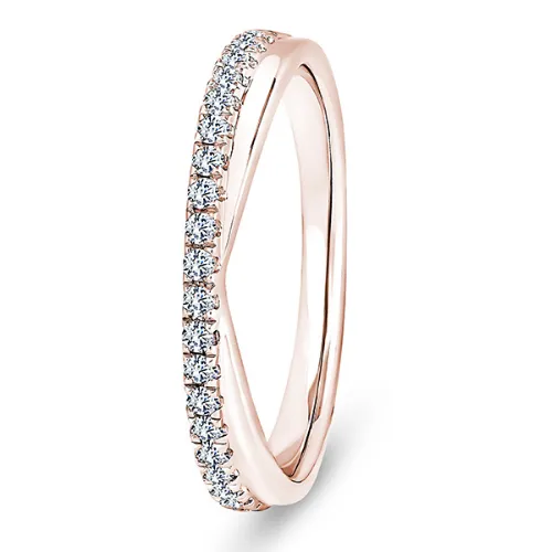 Brilliant Cut V-Shaped Frenchs Pavé band .20ct