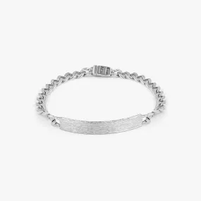 Catena Curve ID Bracelet In Silver