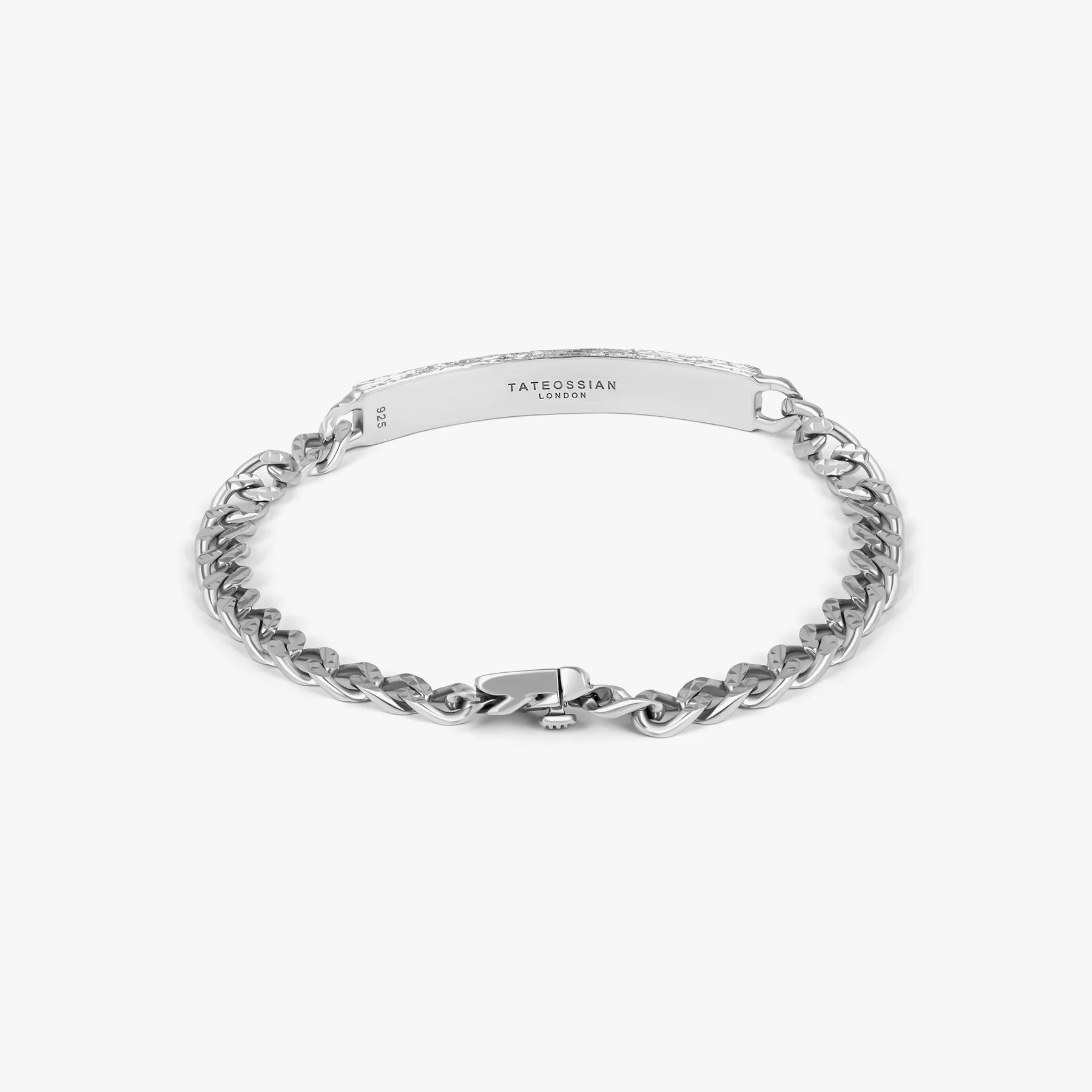 Catena Curve ID Bracelet In Silver