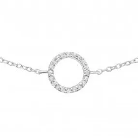 Circle Silver Chain Bracelet