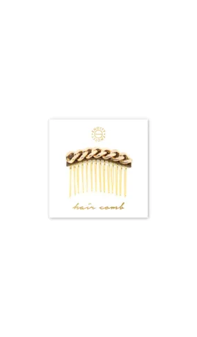 Classic Chain Hair Comb | Gold