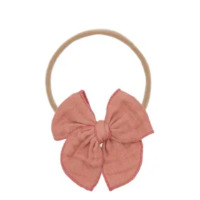 Cloud Muslin™ Heirloom Bow - Rose Headband