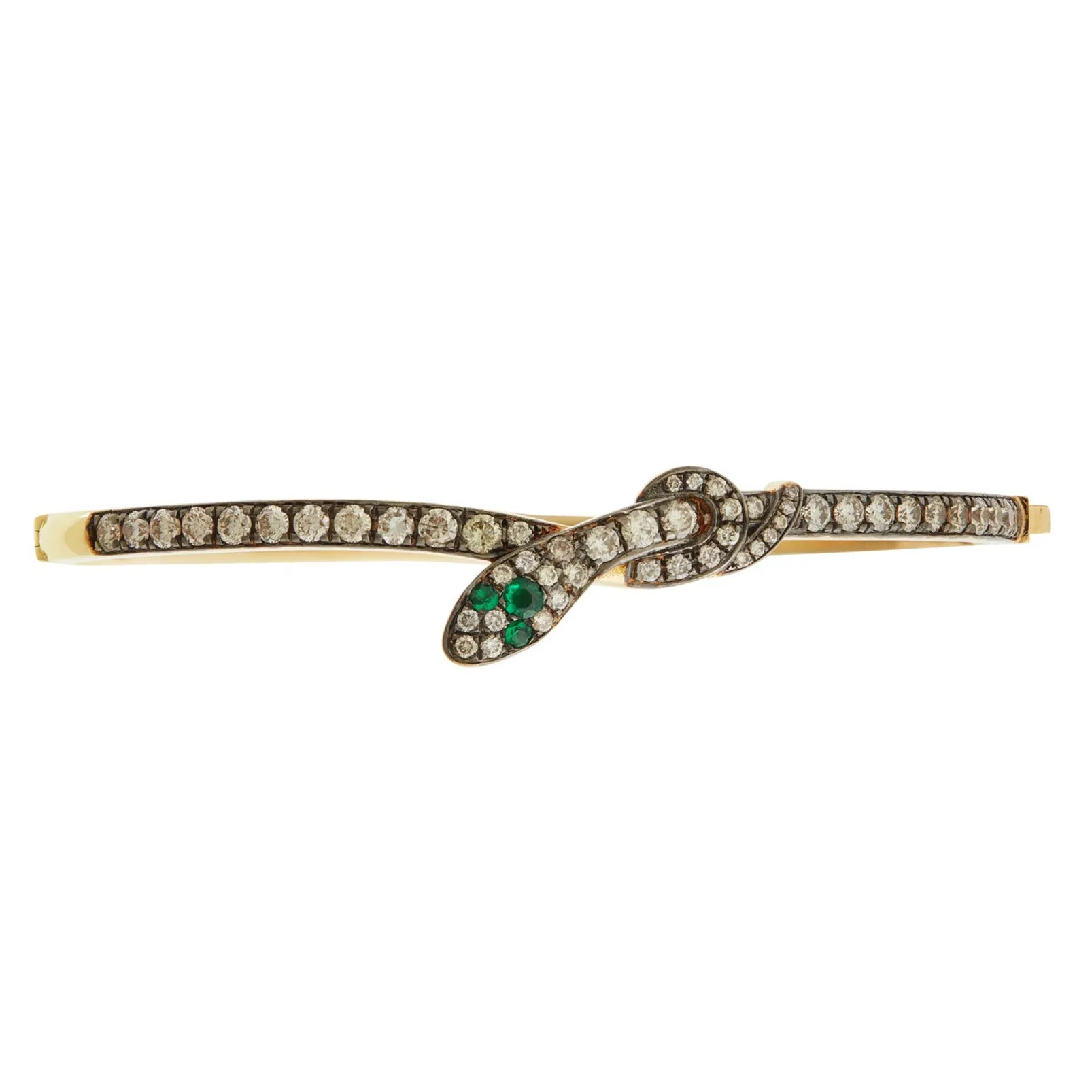 Coiled Snake Champagne Bangle