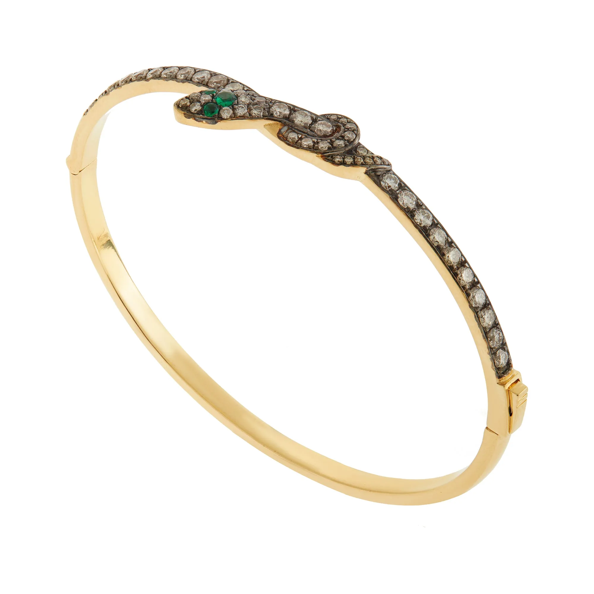 Coiled Snake Champagne Bangle