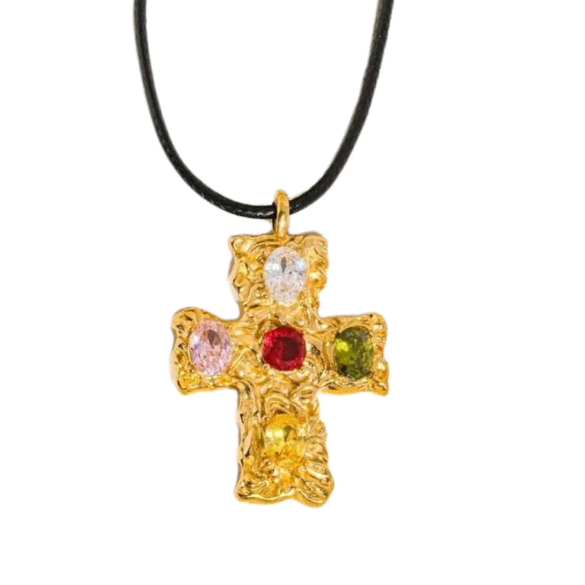 Cole 18K Gold Non-Tarnish Large Cross Necklace