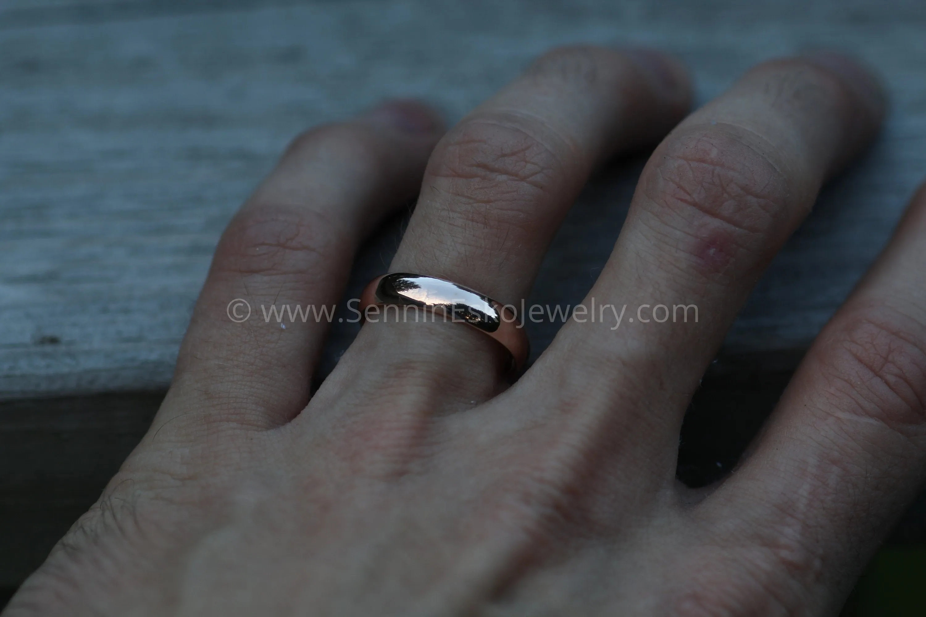 Comfort Fit 14kt Rose Gold 5x1.4mm Band - Glossy Finish