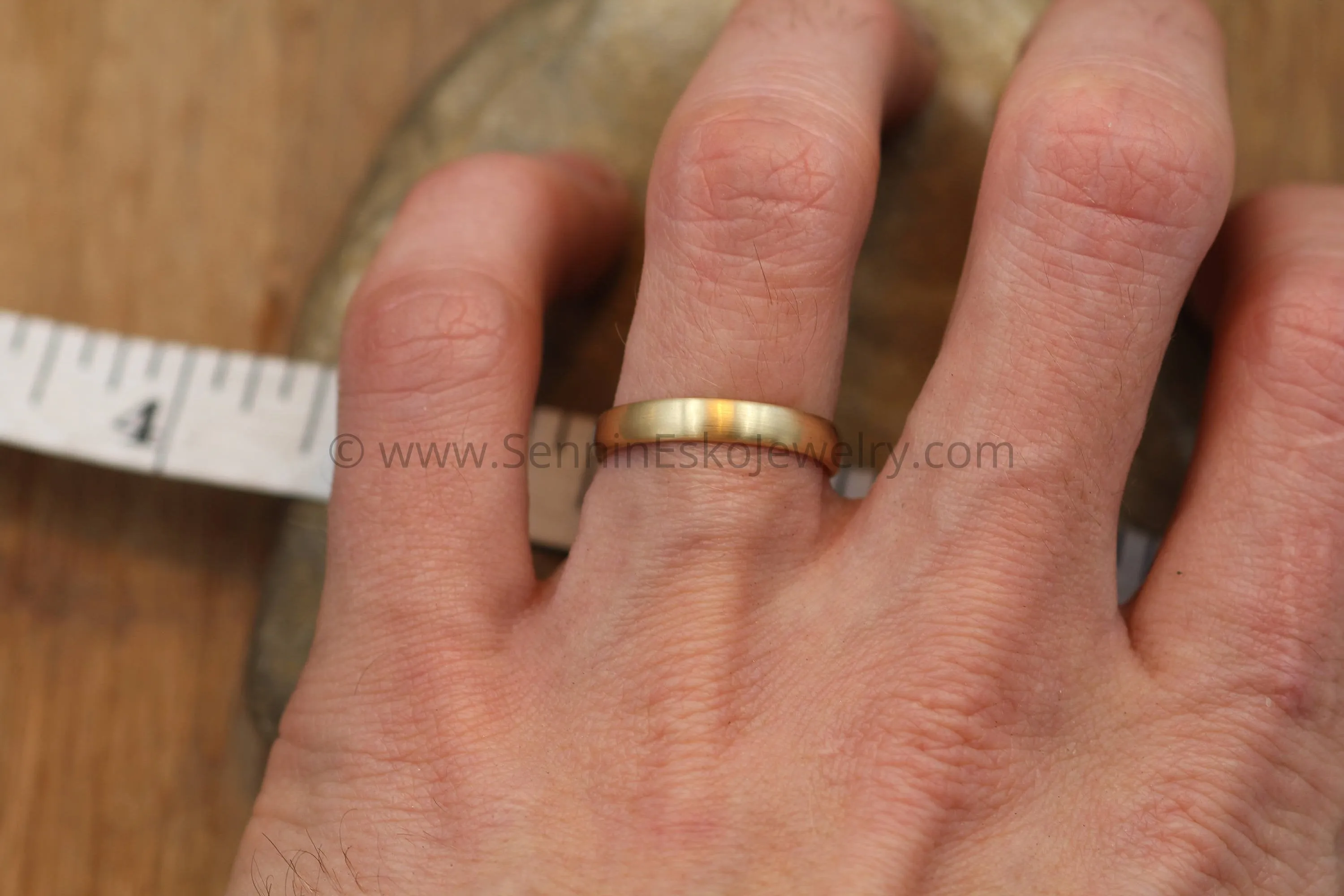 Comfort Fit 14kt Yellow Gold 4x1.4mm Band - Matte Finish