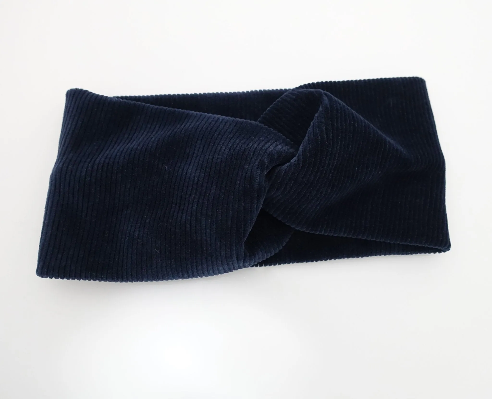 corduroy front twist fashion headband no elastic band women headwrap