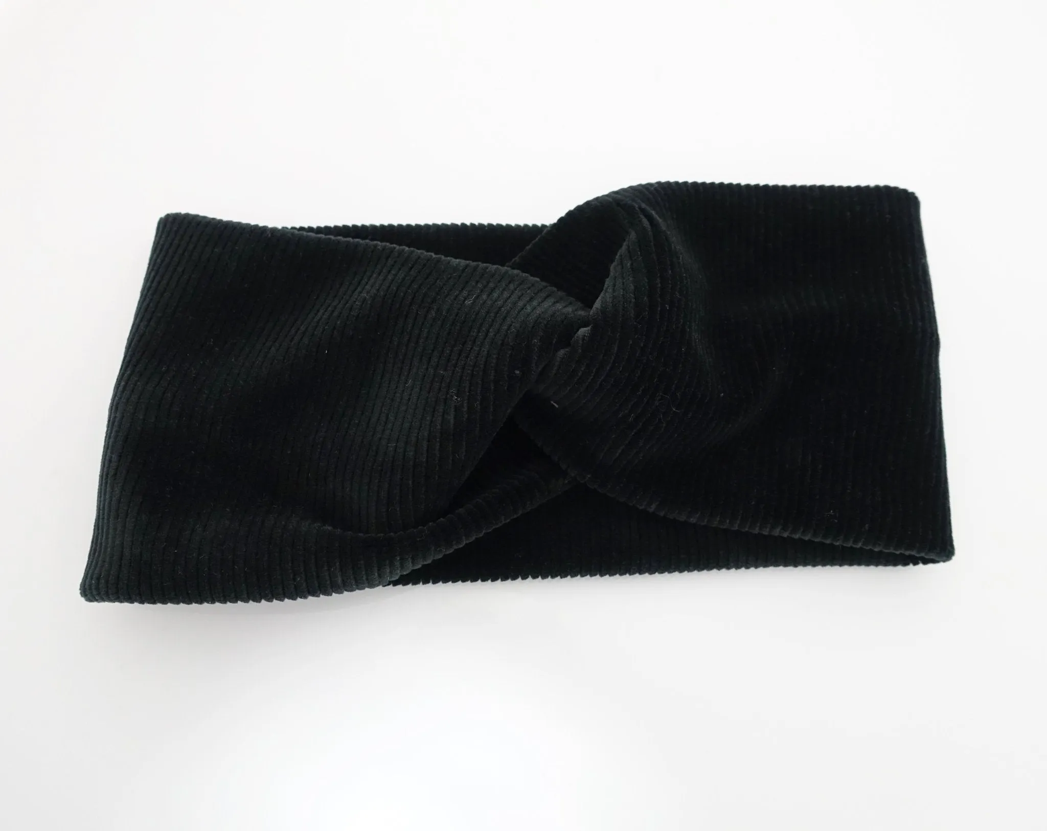 corduroy front twist fashion headband no elastic band women headwrap