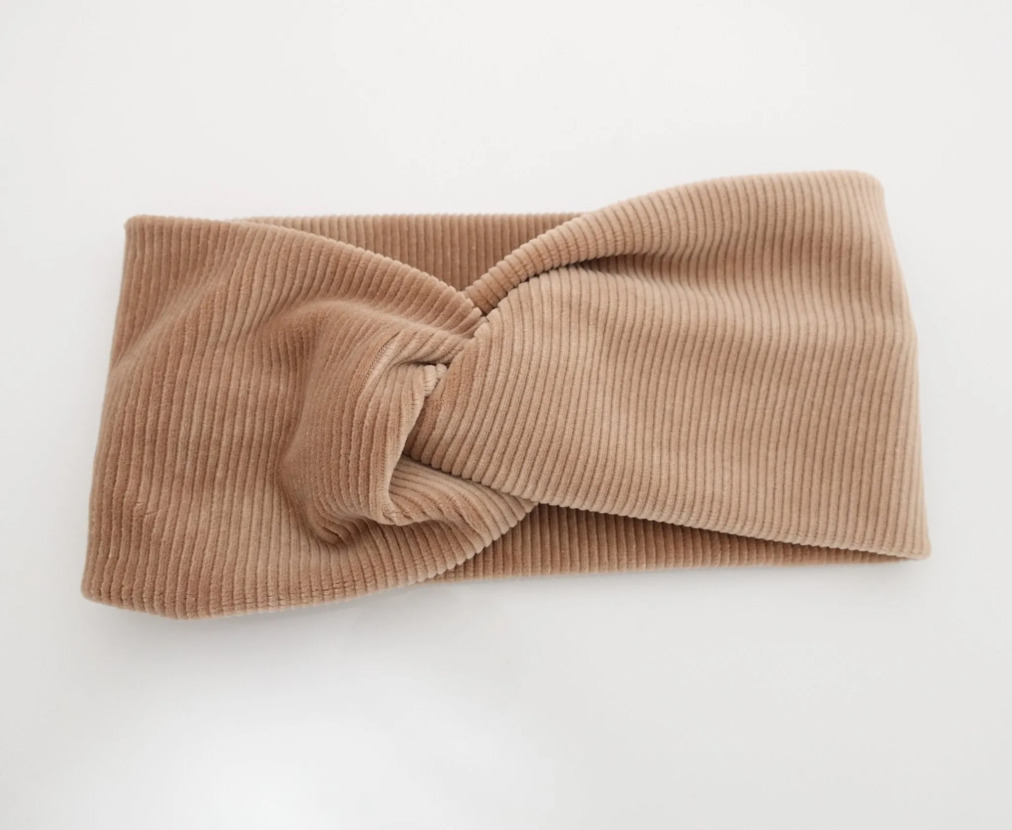 corduroy front twist fashion headband no elastic band women headwrap