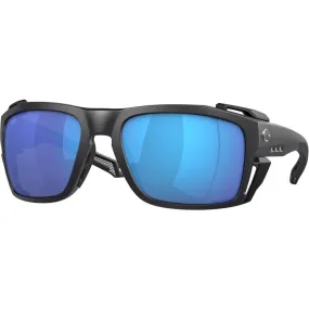 Costa Del Mar King Tide 8 9111 Sunglasses 911101 - Black - Blue Mirror Men Rectangle