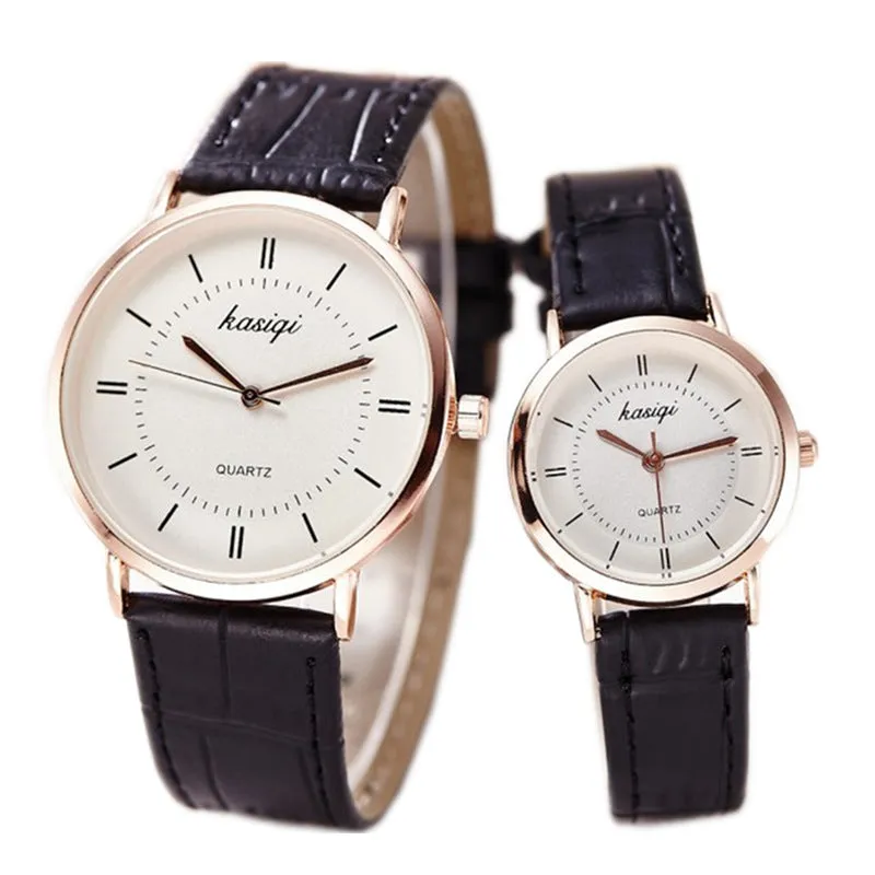 Couple Style Watch Women's Watch Women's Student Men's Korean Style Simple Belt Quartz Watch