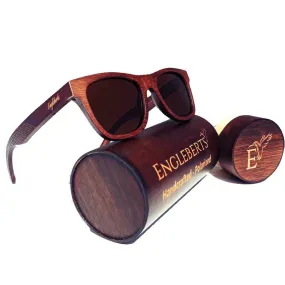 Crimson Wood Shades: Tea Polarized with Bamboo Case