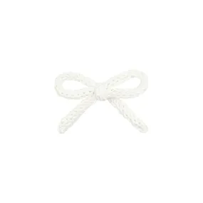 Crochet Bow - Ivory Clip