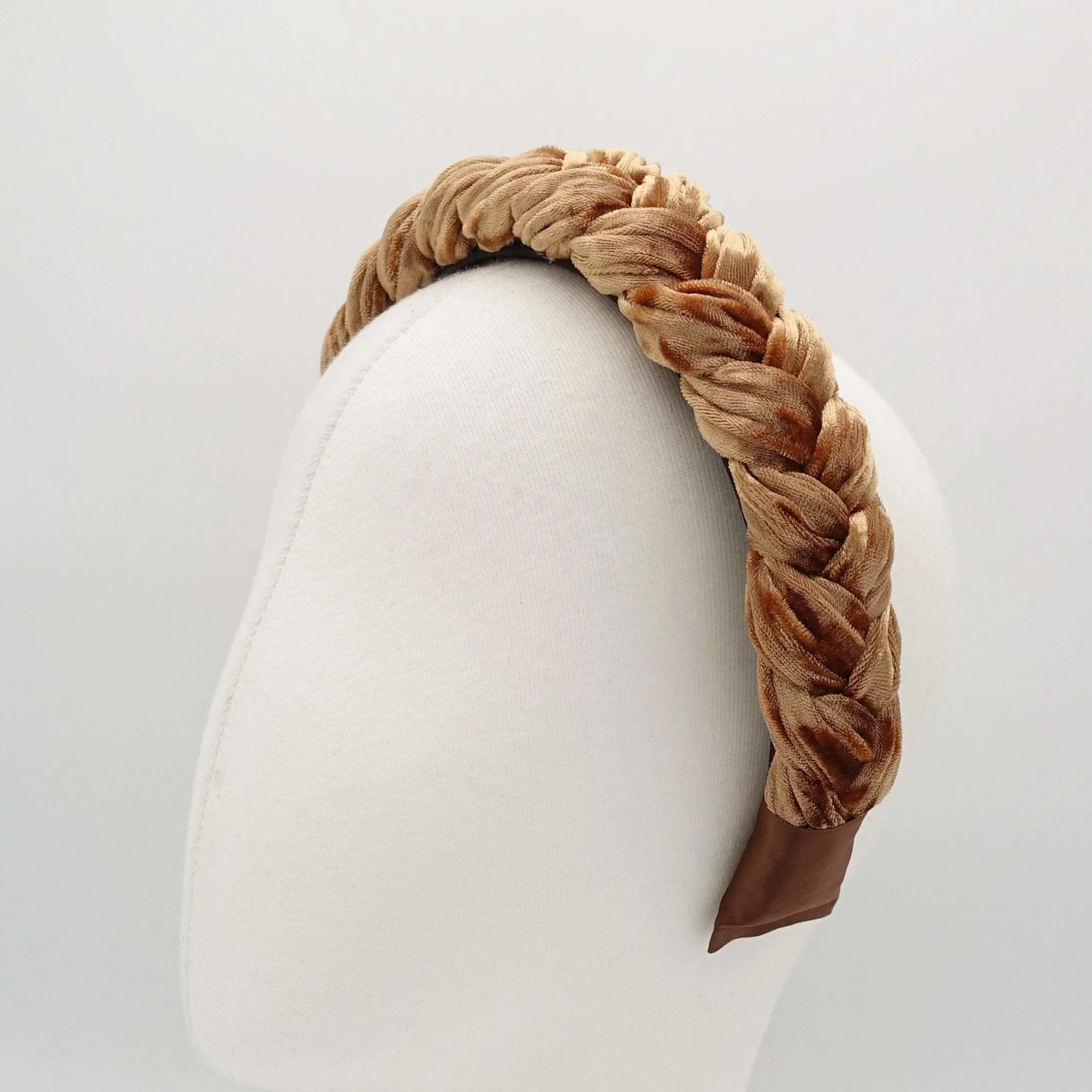 crushed velvet braided headband womens headband -standard version