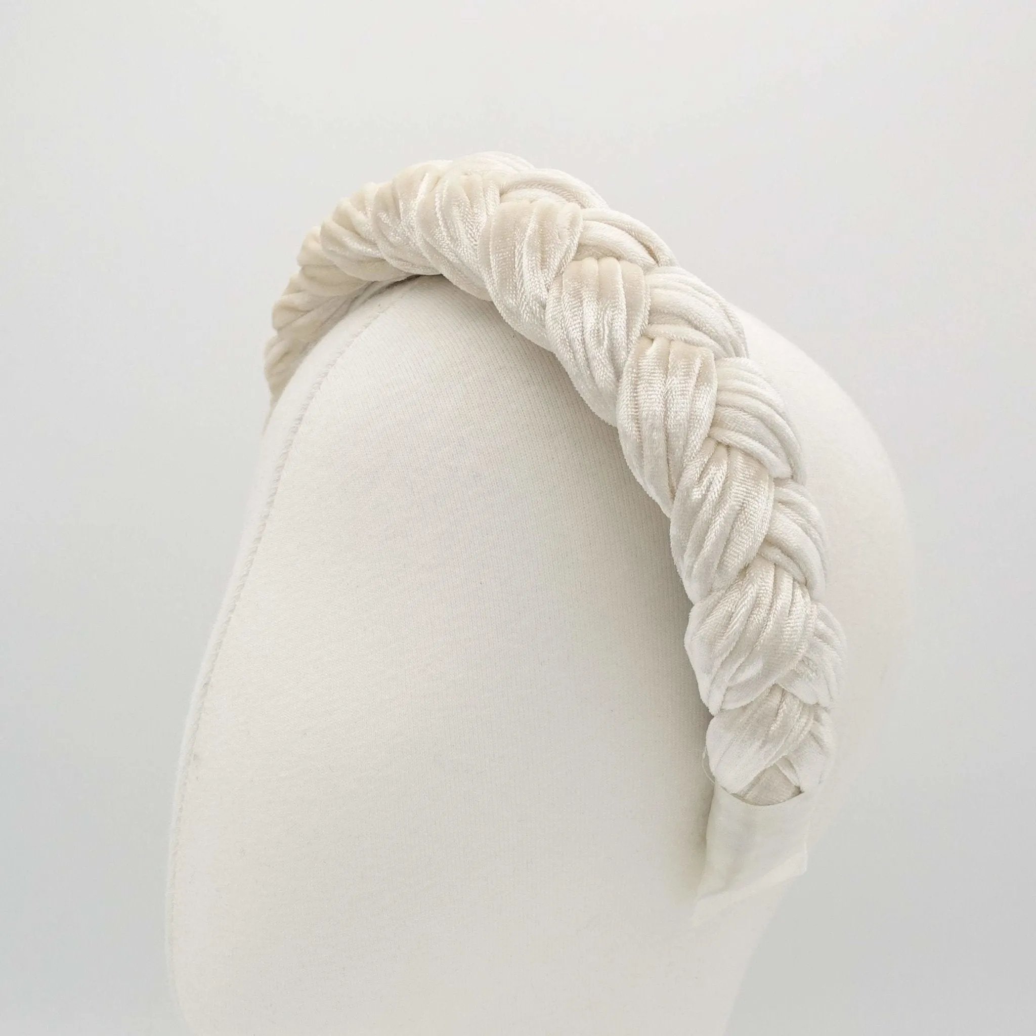 crushed velvet braided headband womens headband -standard version