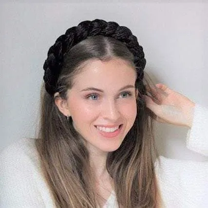 crushed velvet braided headband womens headband -standard version