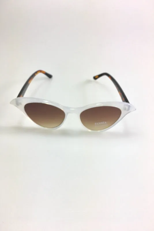 Curved Narrow Cat Eye Sunglasses