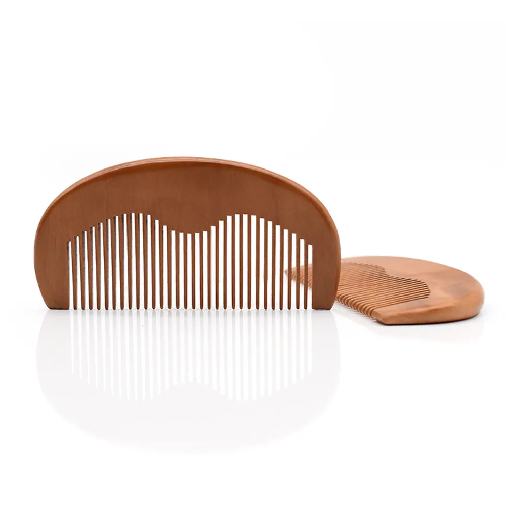 Custom Natural Wood Pocket Beard Comb