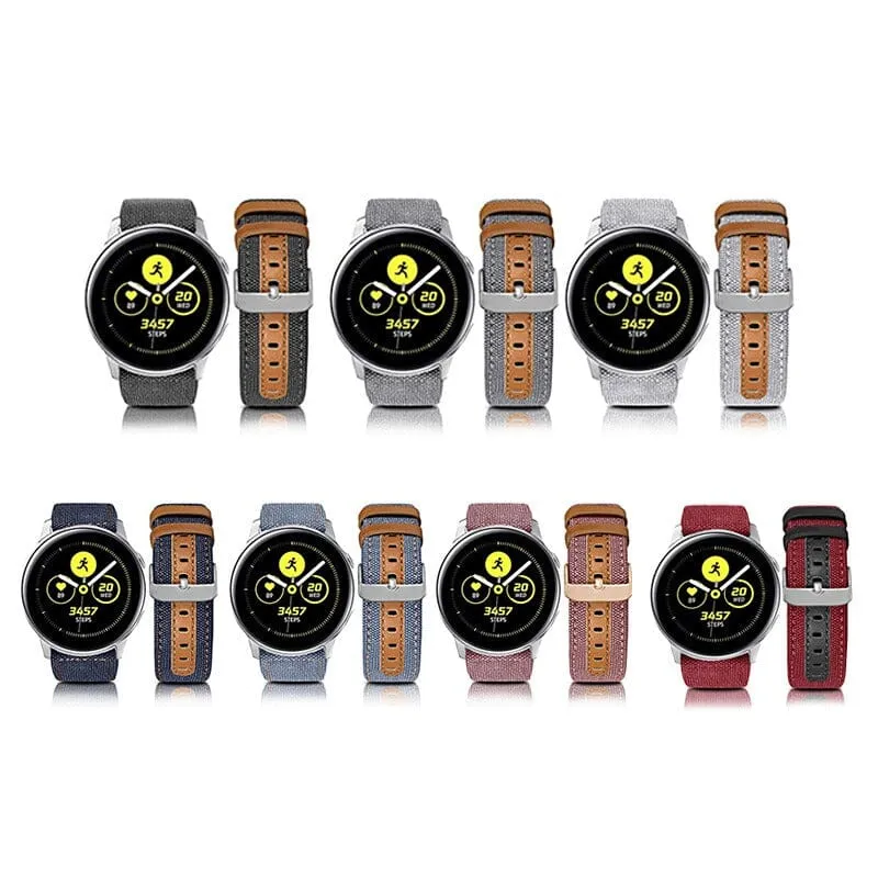 Denim & Leather Watch Straps Compatible with the LG Watch