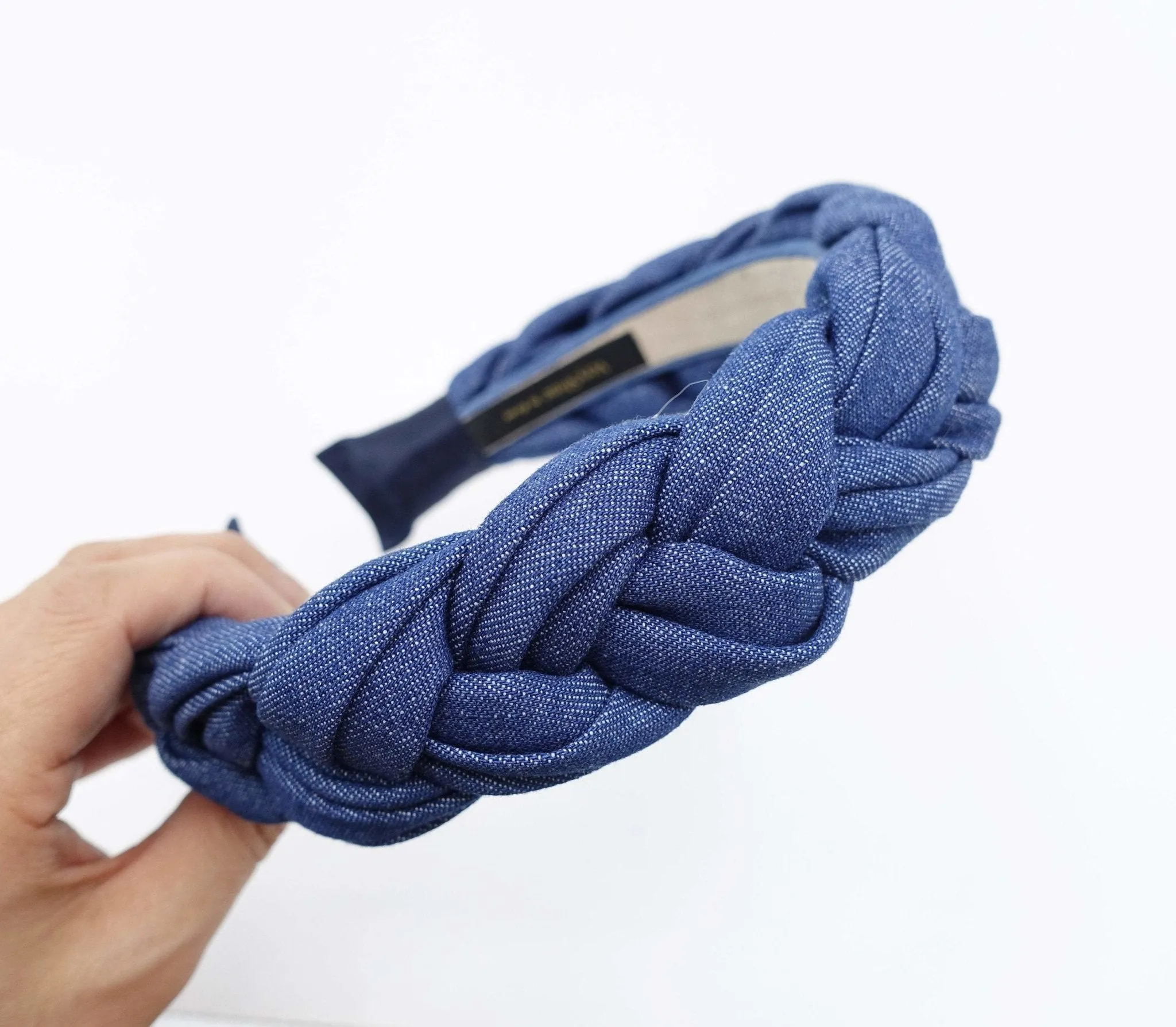 denim braided headband stylish fashion plaited hairband women hair accessory