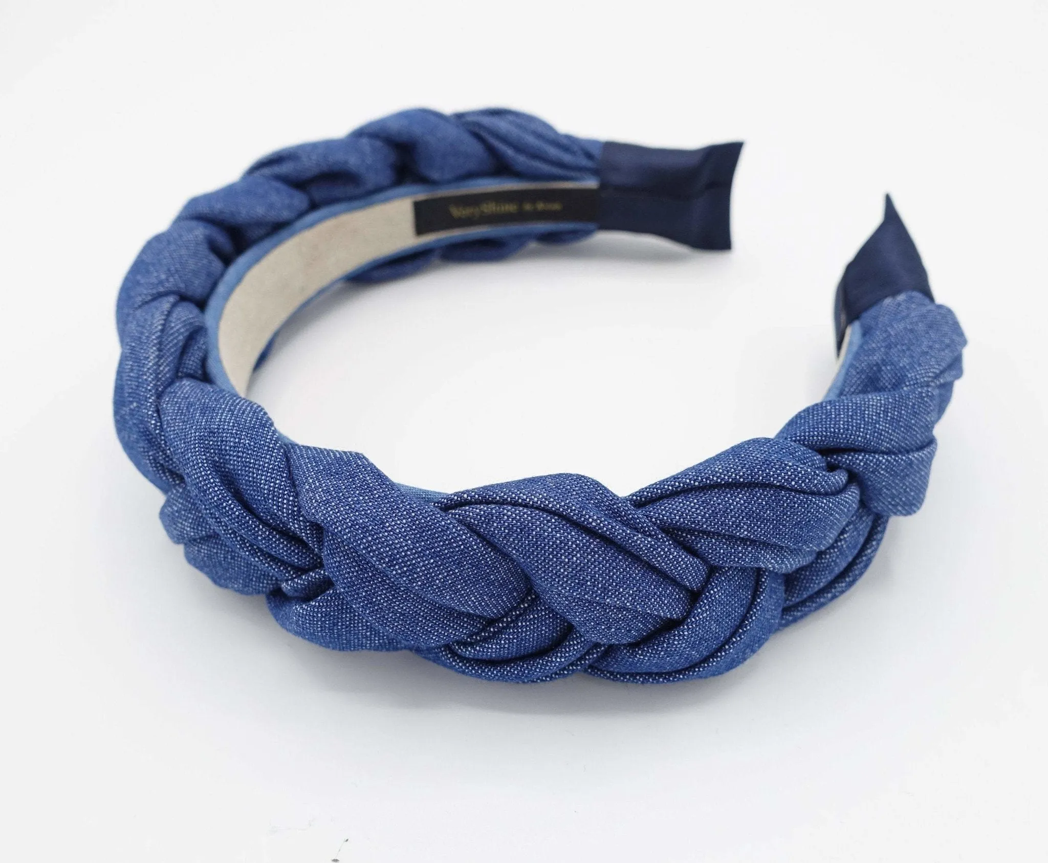 denim braided headband stylish fashion plaited hairband women hair accessory