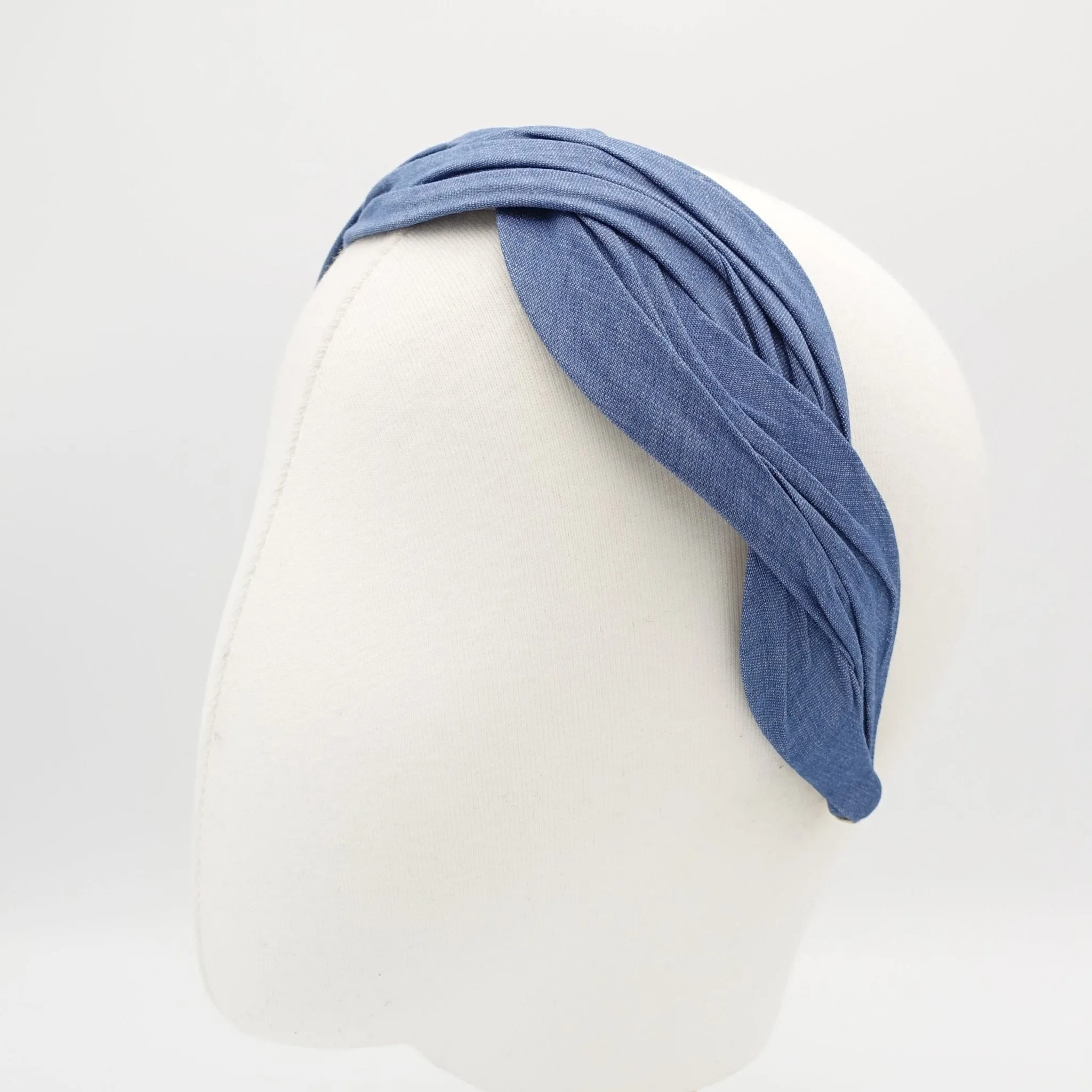 denim wave headband cotton hairband woman hair accessory