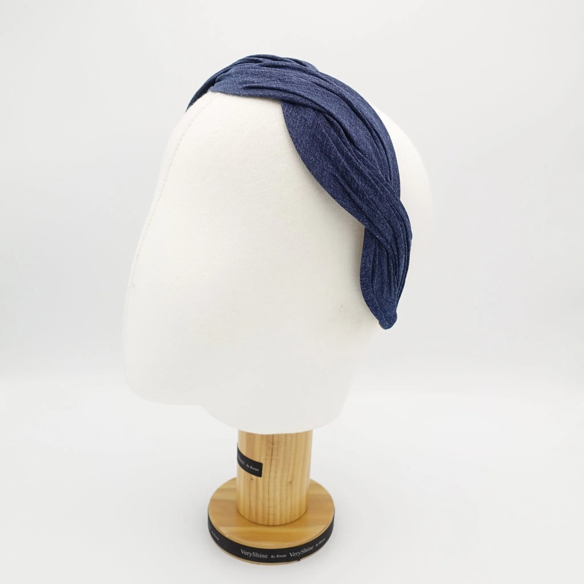 denim wave headband cotton hairband woman hair accessory