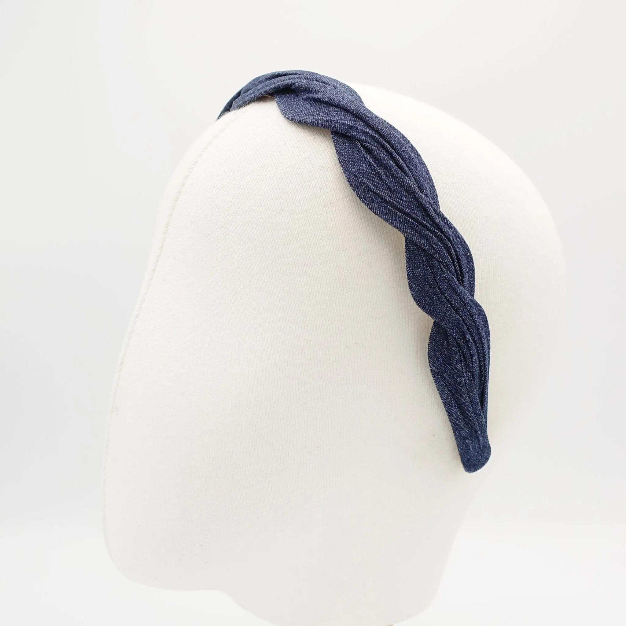 denim wave headband cotton hairband woman hair accessory