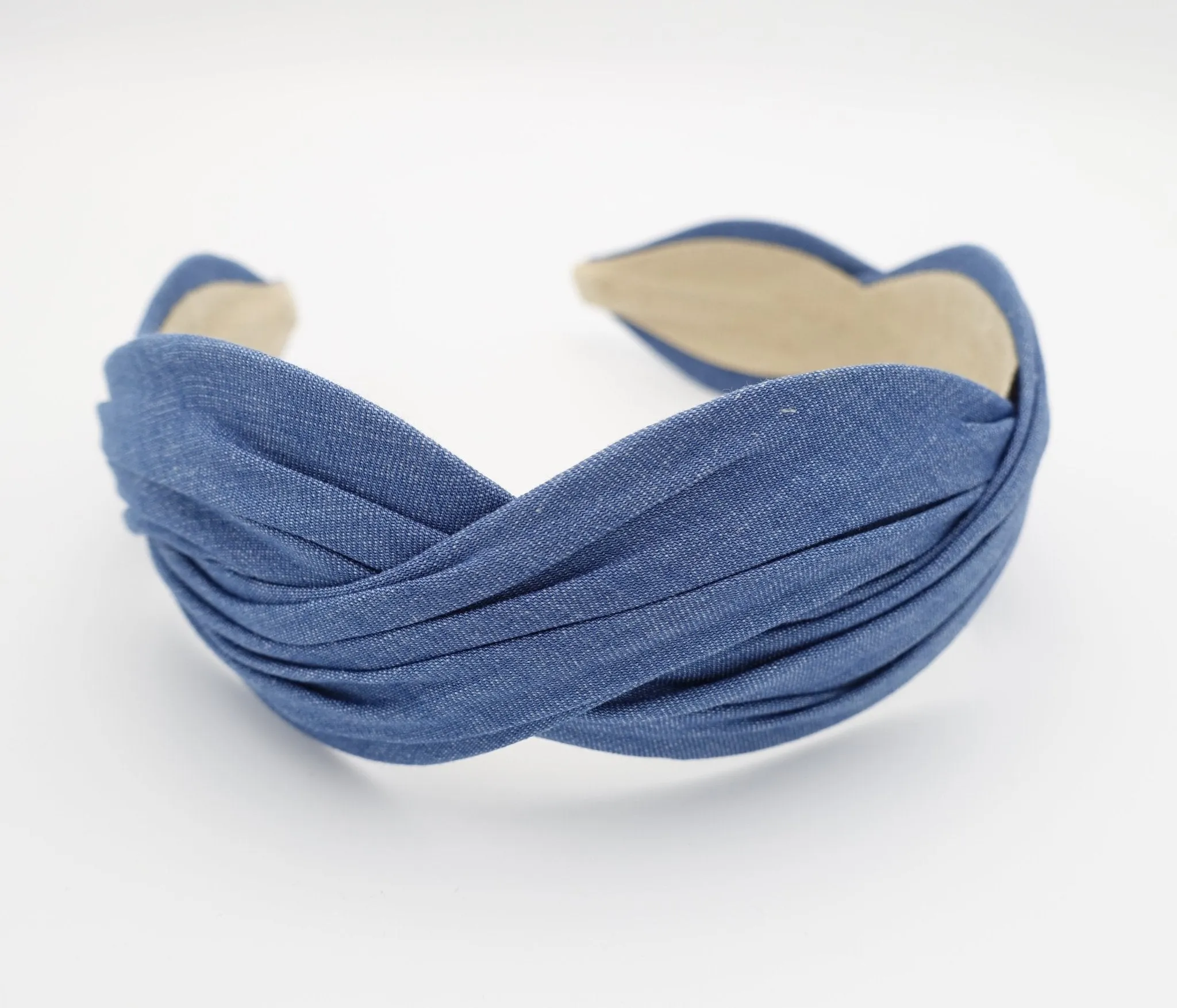 denim wave headband cotton hairband woman hair accessory