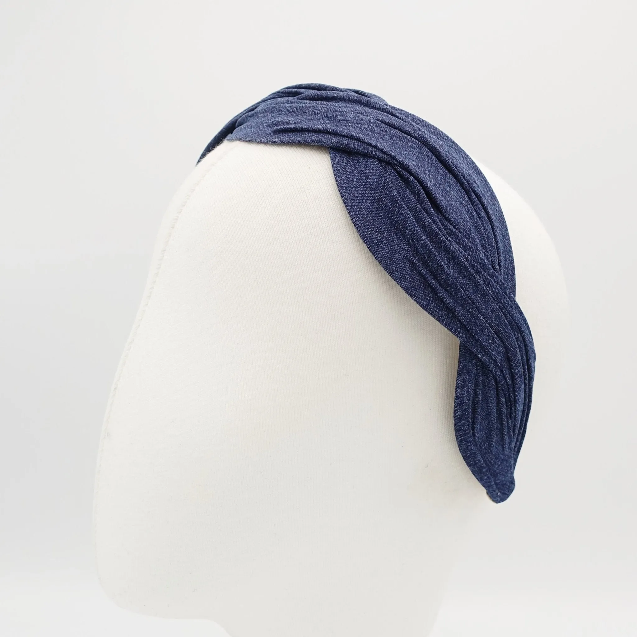 denim wave headband cotton hairband woman hair accessory