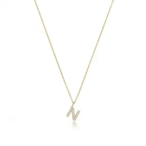 Diamond Jewellery 18ct Gold Diamond Initial Necklace NDQ154/N