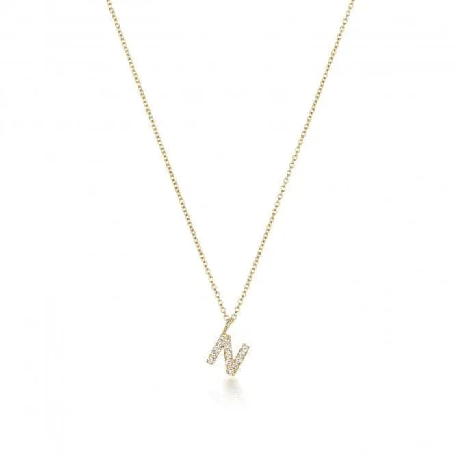 Diamond Jewellery 18ct Gold Diamond Initial Necklace NDQ154/N