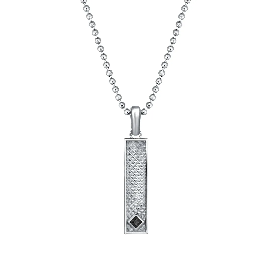 Diamond Minimal Pyramid Pendant - Solid Silver