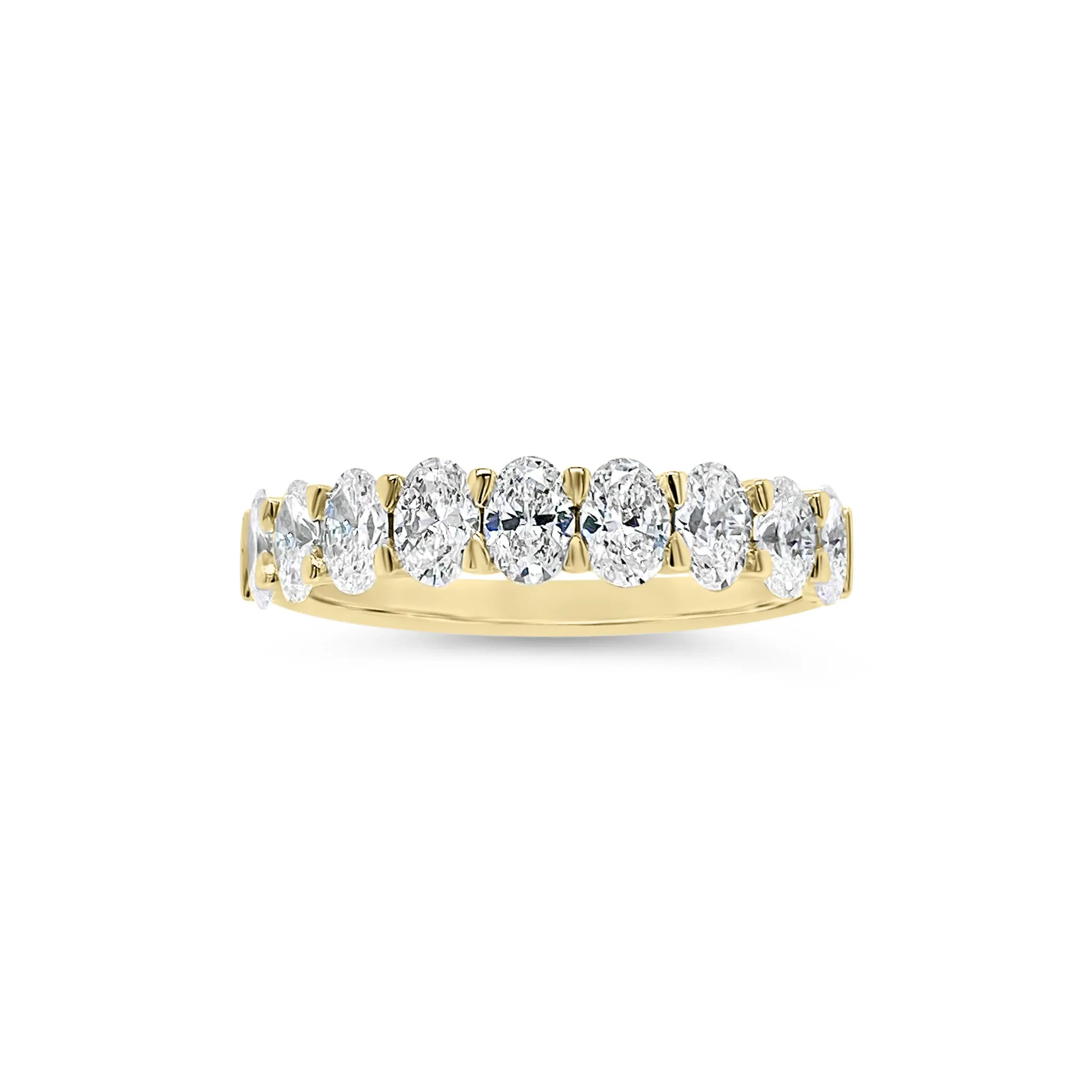 Diamond Ovals Wedding Band