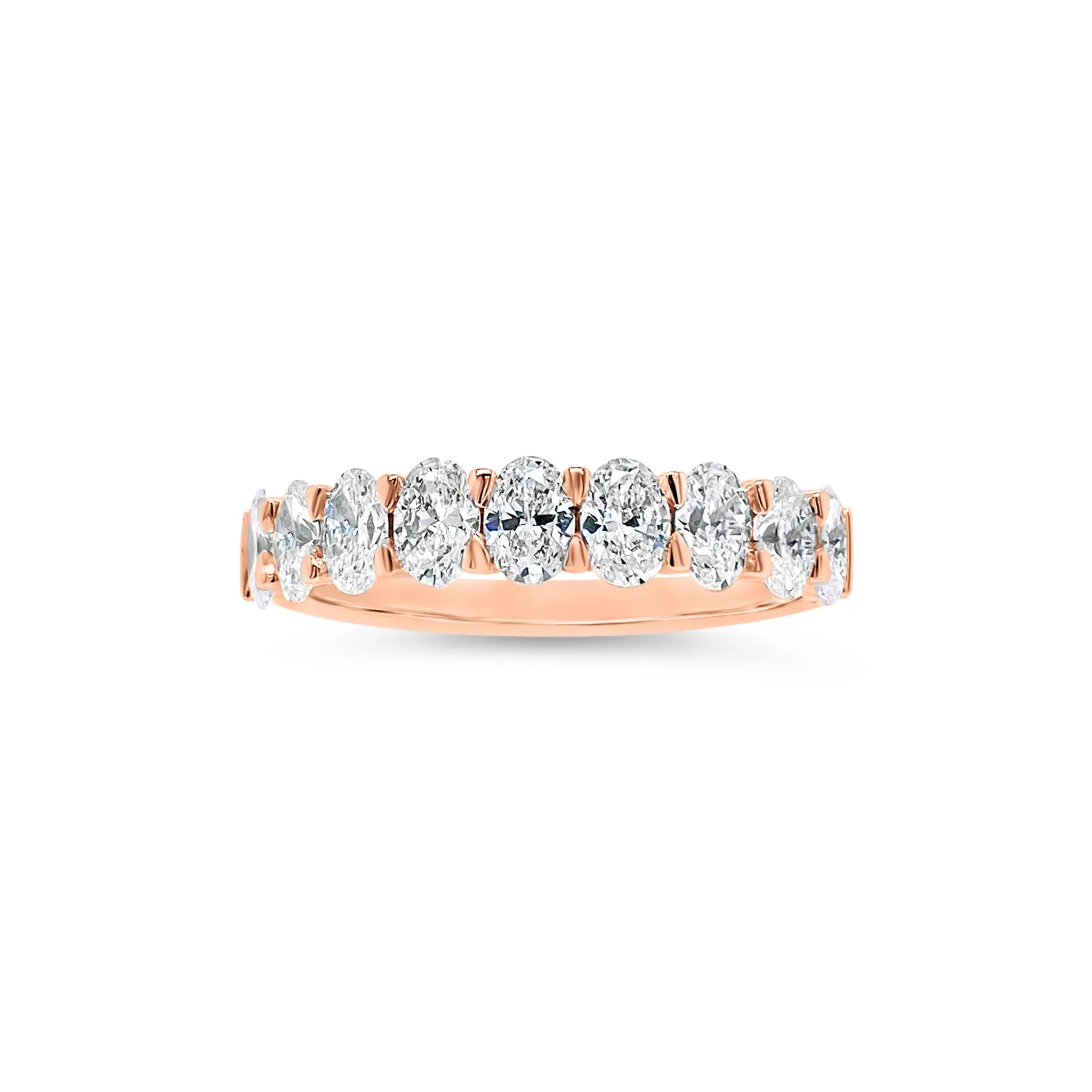 Diamond Ovals Wedding Band