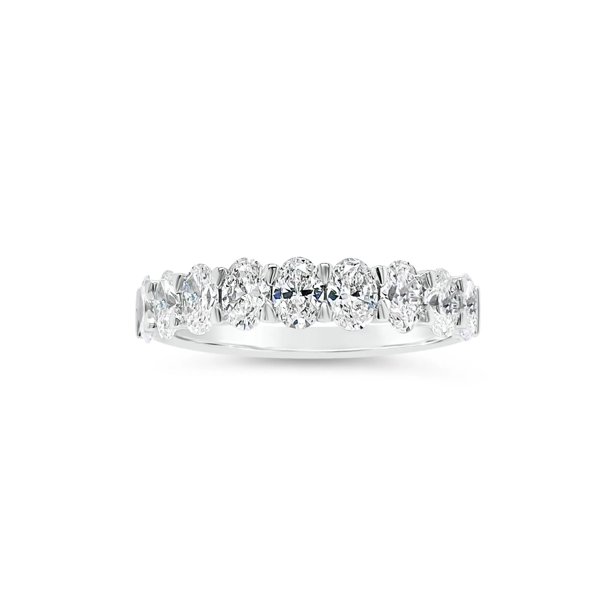 Diamond Ovals Wedding Band