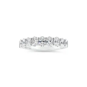 Diamond Ovals Wedding Band