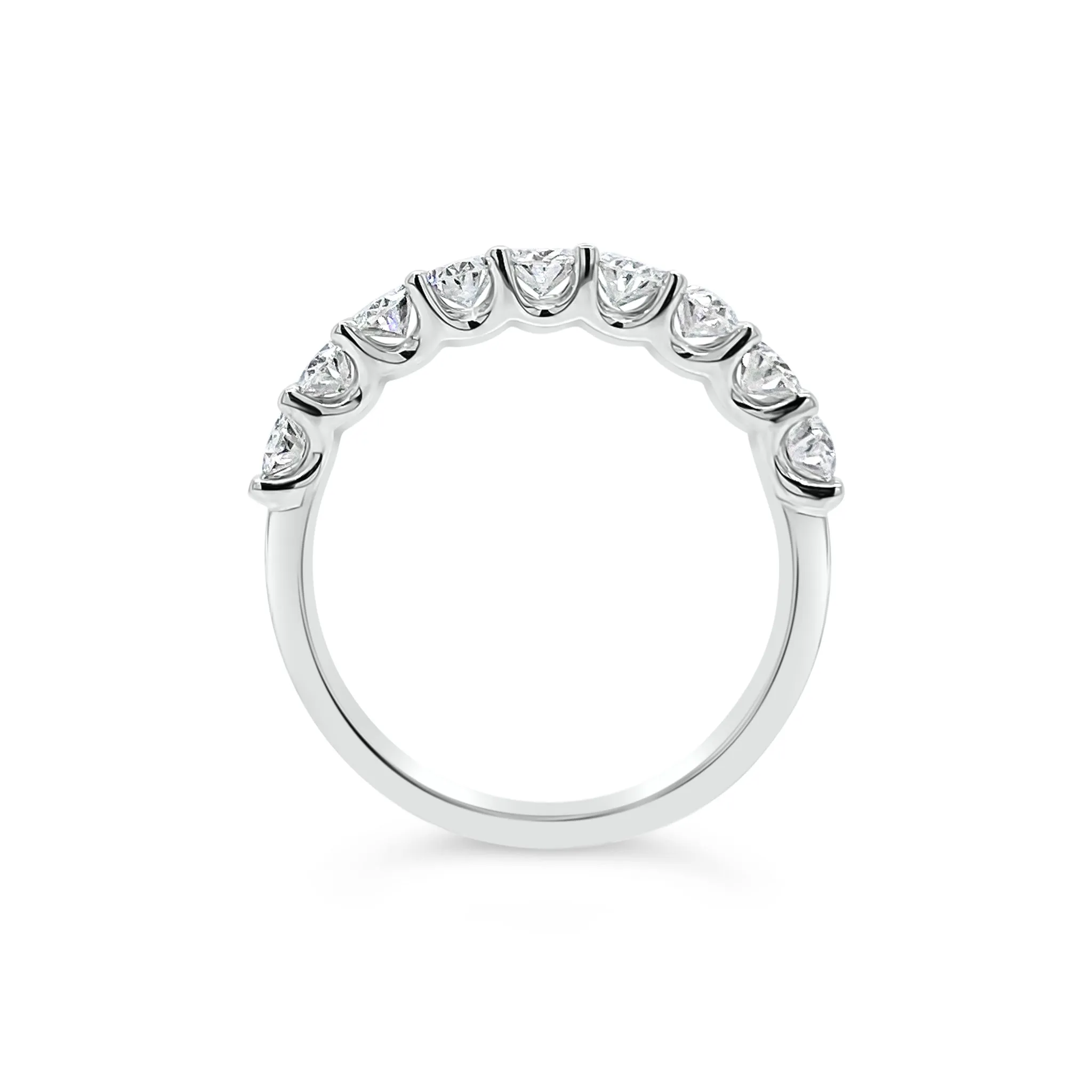 Diamond Ovals Wedding Band