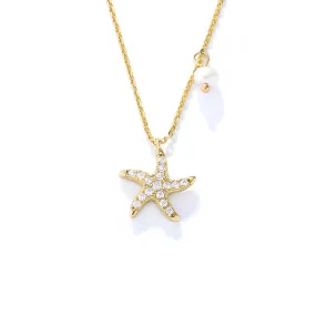 Diamond Starfish Necklace