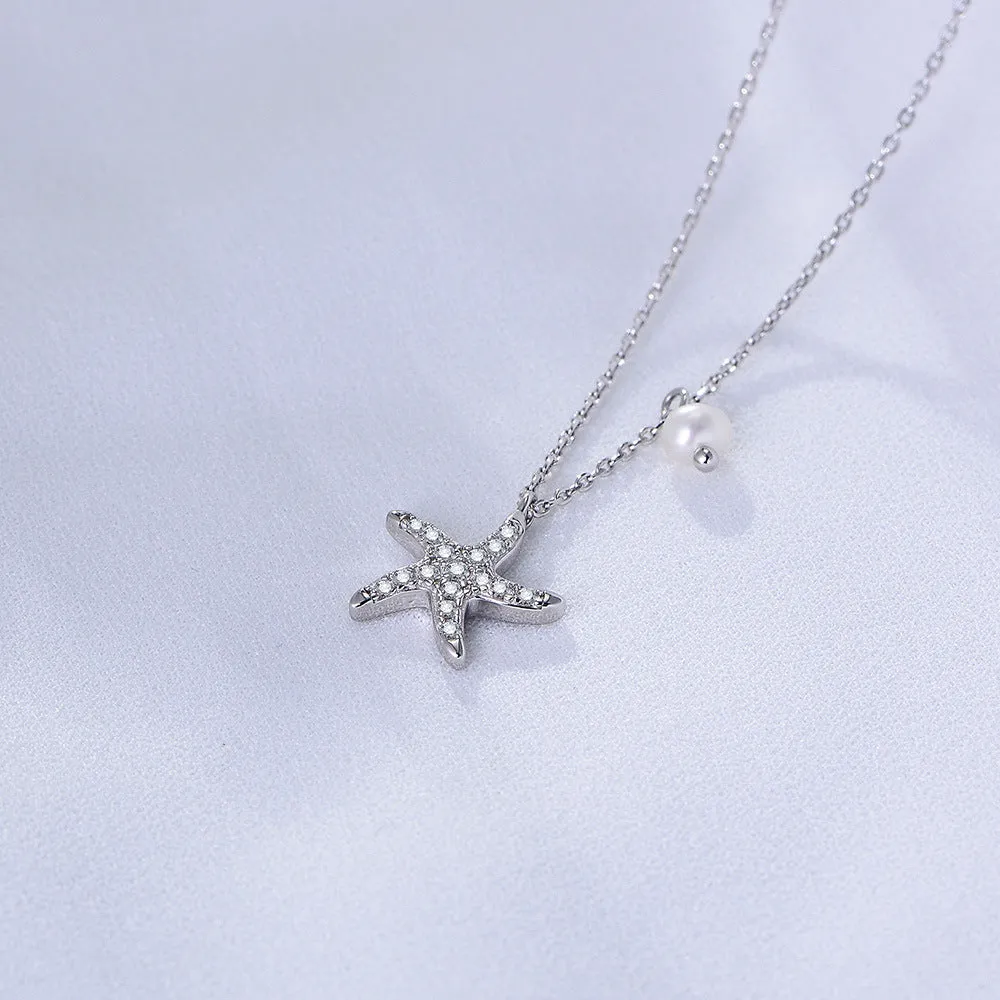 Diamond Starfish Necklace