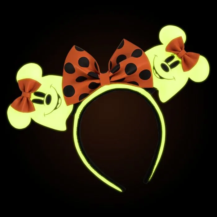 Disney : Mickey Mouse - Ghost Minnie Glow in the Dark Faux Leather Headband Loungefly