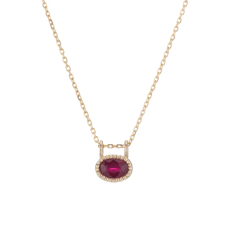 East West Ruby Necklace