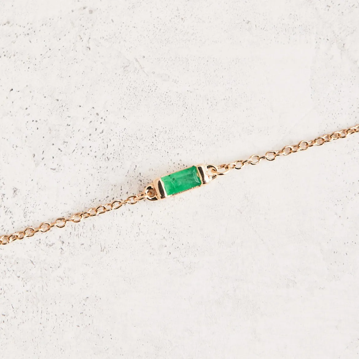 Emerald Bar Bracelet