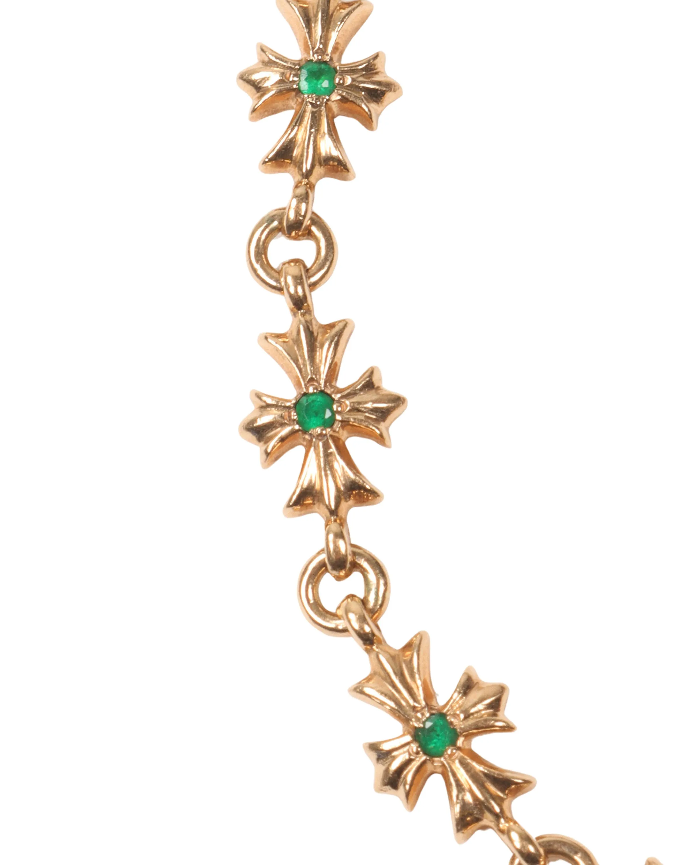 Emerald Gold Tiny E Bracelet