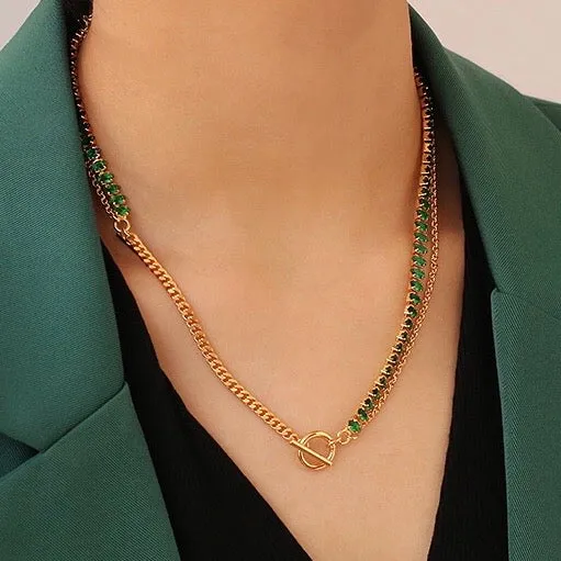 Emerald Toggle Necklace