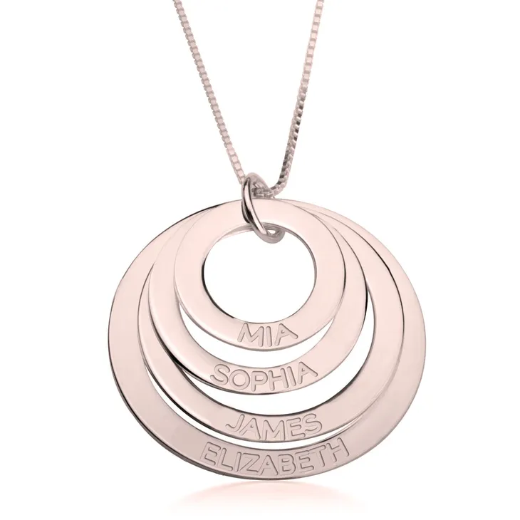 Engraved Mother Necklace - Rose Gold Plated